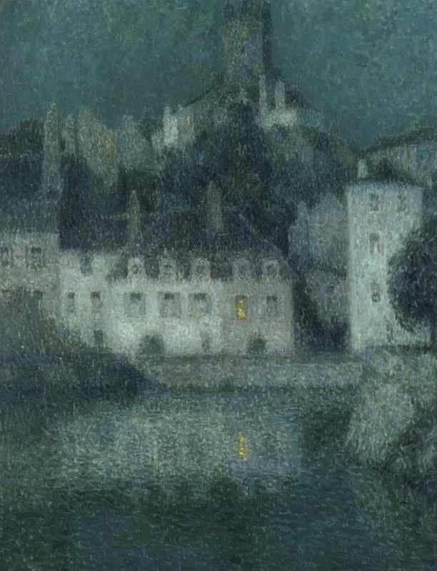Henri Le Sidaner - Case bianche a Quimperle, 1919